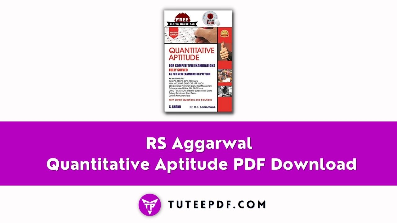 RS Aggarwal Quantitative Aptitude PDF Download